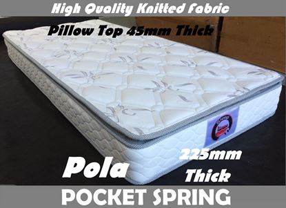 Picture of Pola King Single Mattress Pocket Spring Pillow Top with Surrounding Edge Structure