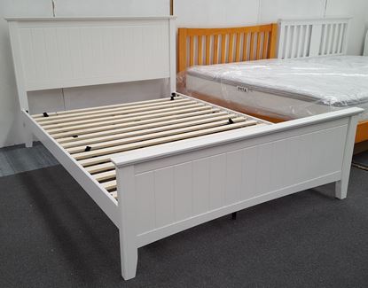 Picture of Kaylee Queen Bed Solid Hardwood White Malaysian Made