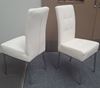 Picture of Nobel Dining Chair White PU Leather Chrome Legs Semi Assembled