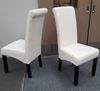 Picture of Vera White PU Leather Dining Chair with Dark Wooden Legs