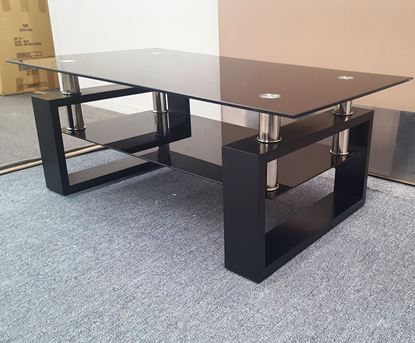 Picture of Kyla Coffee Table Black Tempered Thick Glass (1100mmX600mm)