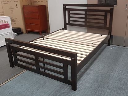 Picture of Ashley  Double Bed Solid Hardwood Wenge Malaysian