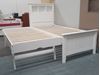 Picture of Kaylee King Single Bed Box Headboard Pop up Trundle White Malaysian Made
