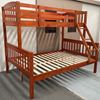 Picture of Miki Double Bunk Bed with Mattresses Solid Hardwood Antique Oak Colour