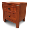 Picture of Delta Bedside Table 2 Drawer Fully Assembled Oak Malaysian Made (21kg Weight)