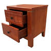 Picture of Delta Bedside Table 2 Drawer Fully Assembled Oak Malaysian Made (21kg Weight)