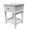 Picture of Nova Bedside Table 1 Drawer Semi Assembled White Malaysian Made