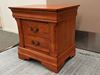 Picture of Anna Bedside Table 3 Drawer Fully Assembled Oak Malaysian (30kg Weight)