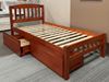 Picture of Miki Single Bed with Drawers Solid Hardwood Oak Malaysian Made