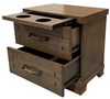 Picture of Borneo Bedside Table 3 Drawer Fully Assembled Charcoal Brown Grey Colour Malaysian Made