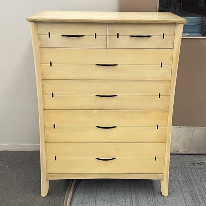 Picture of Victoria Tallboy 6 Drawer Fully Assembled Gold Wash Malaysian Made