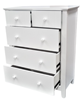 Picture of IVY Tallboy with Two Bedside Table Fully Assembled White Malaysian (110kg Weight)
