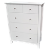Picture of IVY Tallboy with Two Bedside Table Fully Assembled White Malaysian (110kg Weight)