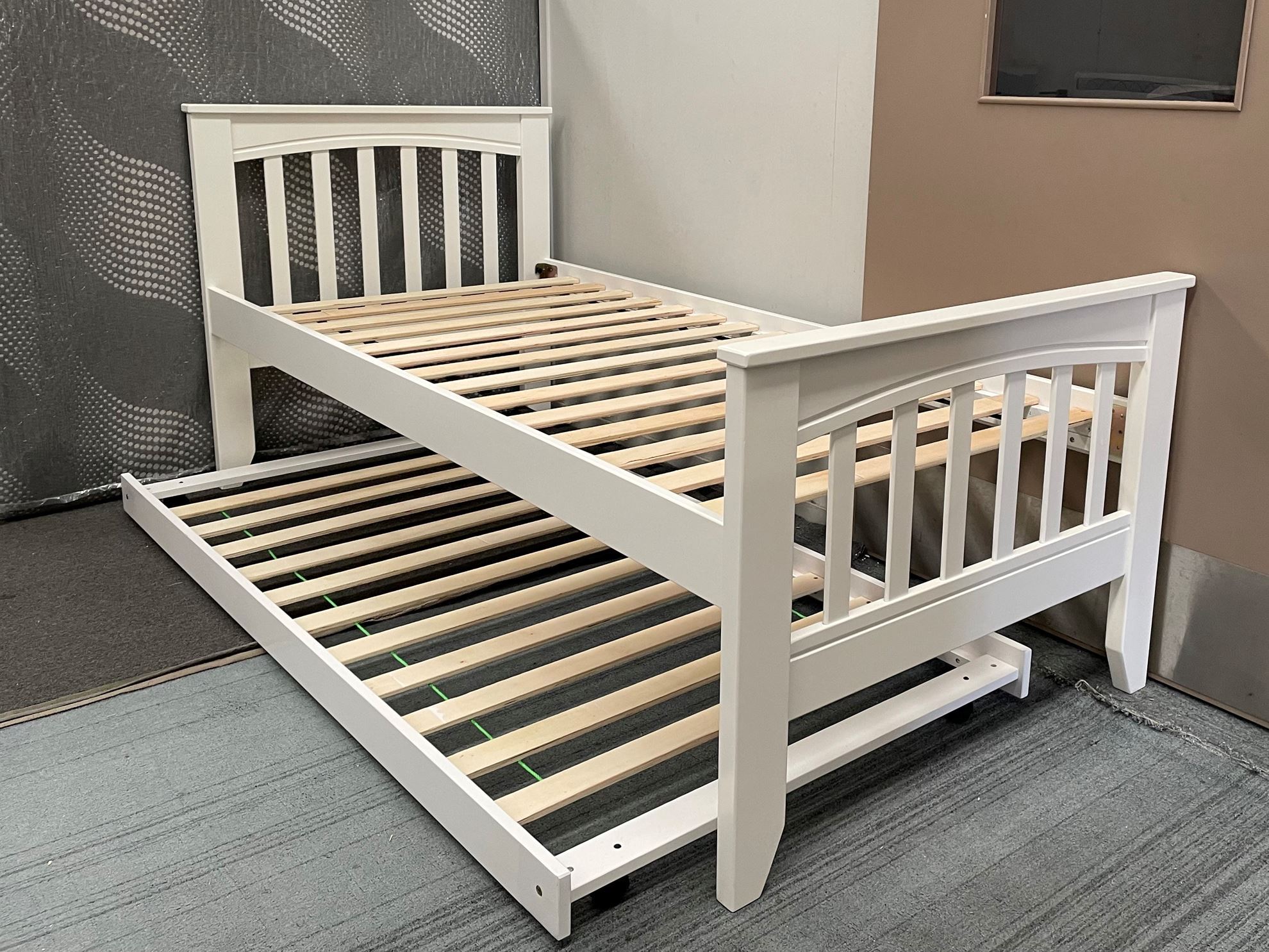 Furniture Place NZ Cooper Single Bed Solid Hardwood White Malaysian Made