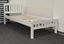Miki Solid Hardwood Single Bed in White Finish - Durable and Stylish