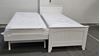 Emilia hardwood king single bed with Pop up Trundle & Mattresses in white, featuring a timeless design – made in Malaysia