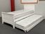 Picture of Emilia Solid Hardwood Single Bed with Pull-Out Trundle & Mattresses White Timeless Design | Made in Malaysia