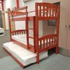 Picture of Miki-2 Higher Solid Hardwood King Single Bunk Bed with Trundle & Mattresses– (Oak) | Made in Malaysia