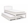 Picture of Miki Solid Hardwood Single Bed with Trundle & Mattresses (White) | Made in Malaysia