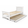 Picture of Cooper Solid Hardwood Single Bed with Pull-Out Trundle – White Sleek Design | Made in Malaysia