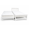 Picture of Cooper Solid Hardwood Single Bed with Pull-Out Trundle – White Sleek Design | Made in Malaysia