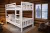 Picture of Miki High Solid Hardwood Single Bunk Bed with Storage Drawers – White