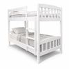 Picture of Miki High Solid Hardwood Single Bunk Bed – White – Includes Mattresses