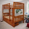 Picture of Miki High Solid Hardwood Single Bunk Bed – Antique Oak