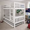 Picture of Miki High Solid Hardwood Single Bunk Bed – White