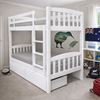 Picture of Miki High Solid Hardwood Single Bunk Bed – White