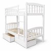 Picture of Miki High Solid Hardwood Single Bunk Bed – White
