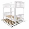 Picture of Miki High Solid Hardwood Single Bunk Bed – White