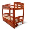 Picture of Miki High Solid Hardwood Single Bunk Bed – Antique Oak – Includes Mattresses