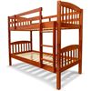 Picture of Miki Solid Hardwood Single Bunk Bed – Antique Oak – Includes Mattresses
