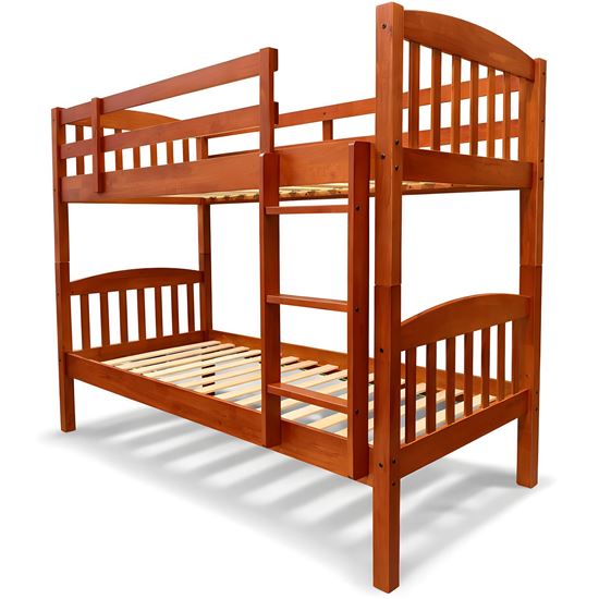 Picture of Solid Hardwood Single over Single Bunk Bed – Antique Oak