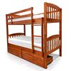 Picture of Solid Hardwood Single over Single Bunk Bed – Antique Oak