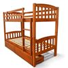 Picture of Solid Hardwood Single over Single Bunk Bed – Antique Oak High