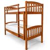 Picture of Solid Hardwood Single over Single Bunk Bed – Antique Oak High