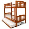 Picture of Solid Hardwood Single over Single Bunk Bed – Antique Oak High
