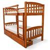 Picture of Solid Hardwood Single over Single Bunk Bed – Antique Oak High