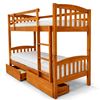 Picture of Solid Hardwood Single over Single Bunk Bed – Antique Oak High