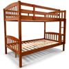 Picture of Miki Solid Hardwood King Single Bunk Bed – Antique Oak – Includes Mattresses