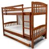 Picture of Miki2 Solid Hardwood King Single Bunk Bed with Trundle – Antique Oak – Includes Mattresses