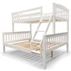 Picture of Miki Solid Hardwood Single over Double Bunk Bed - White