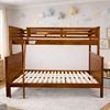 Picture of Emily Solid Hardwood Single over Double Bunk Bed - Antique Oak Built to Higher Standards- Includes Mattresses