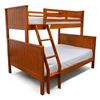 Picture of Emily Solid Hardwood Single over Double Bunk Bed - Antique Oak Built to Higher Standards- Includes Mattresses