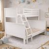 Picture of Emily Solid Hardwood Single over Double Bunk Bed - White Built to Higher Standards- Includes Mattresses