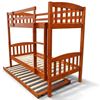 Picture of Miki2 Solid Hardwood King Single Bunk Bed with Trundle –Antique Oak