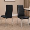 Picture of Mila Black PU Leather Dining Chair with Chrome Legs – Easy 4-Screw Assembly