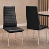 Picture of Mila Black PU Leather Dining Chair with Chrome Legs – Easy 4-Screw Assembly